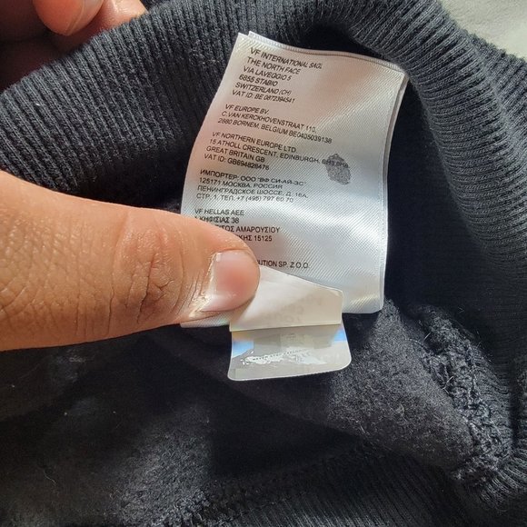 The North Face Mens Large Black Sweatshirt Pullover Hoodie Geo NSE Athletic - Picture 7 of 12